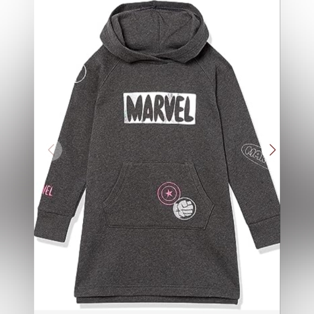 Girls Marvel fleece hooded dress